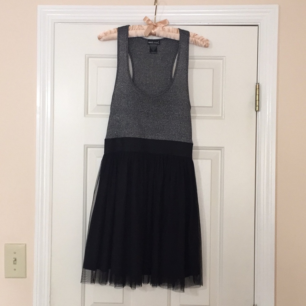 Black and grey sparkly dress